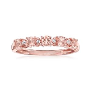 18K rose gold vermeil .50 ct Morganite ring size 6
